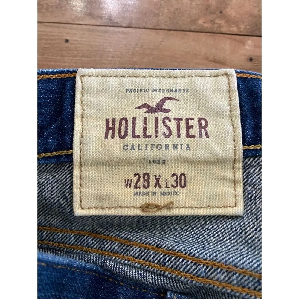 Hollister Mens Skinny Jeans Dark Wash Size W28xL30